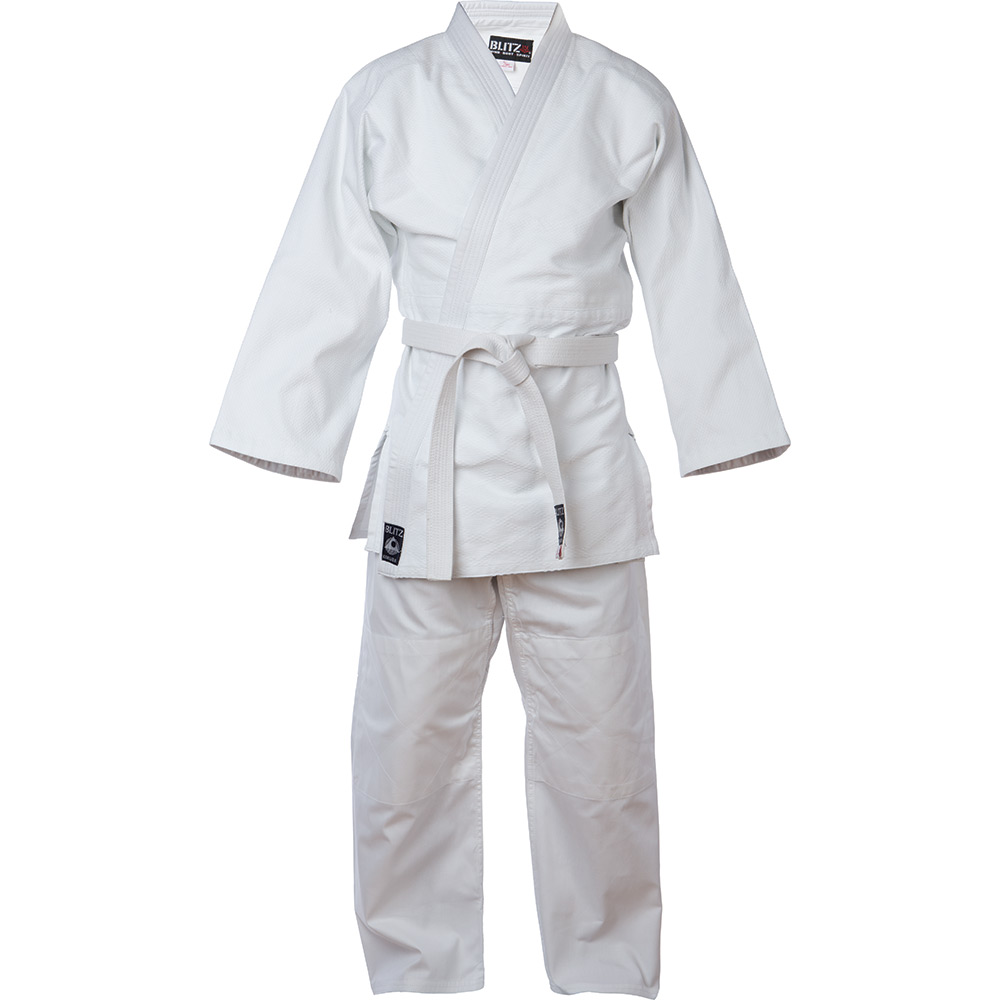 Judo Suit GI  white Bleached 100% Cotton  With Free  Belt 